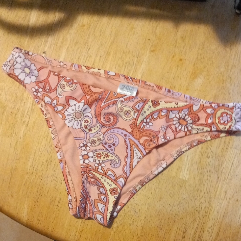 Wild Fable Peach Paisley Bikini Bottom